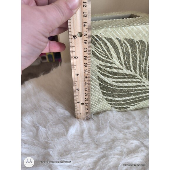 Tommy Bahama Home Montauk Drifter Green Tissue Box Cover Palm Leaf 6.5” X 5.5” - Picture 11 of 14